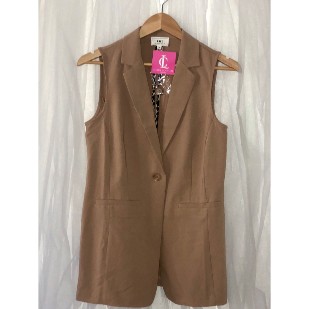 Lavish Couture tan colored vest